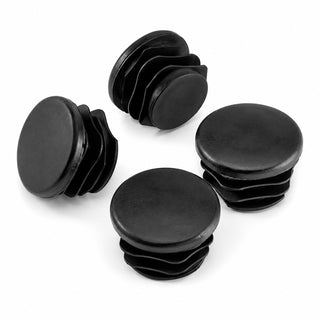 Glownary Black Plastic Post Caps for Wire Shelving, 4 Pack, Debris Protection