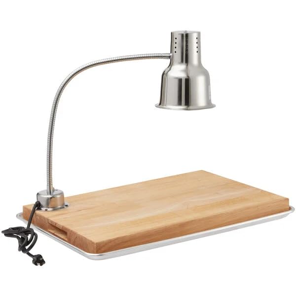 24″ Stainless Steel Carving Station Kit with 250W Heat Lamp, Cutting Board, Drip Pan & Mounting Hardware – Commercial Food Warming Station for Catering, Hotels & Restaurants – 120V view 7