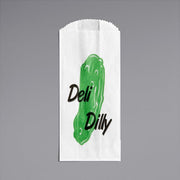 Glownary Printed Paper Pickle Bag, 3 Inches, White, Kraft Paper, 6 1/2 Inches Height, 2000 Count
