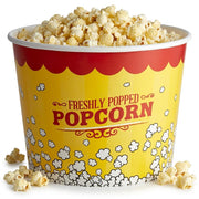 Glownary Popcorn Bucket, 85 oz, Multicolor, Round, Grease Proof Paperboard, 150 Count