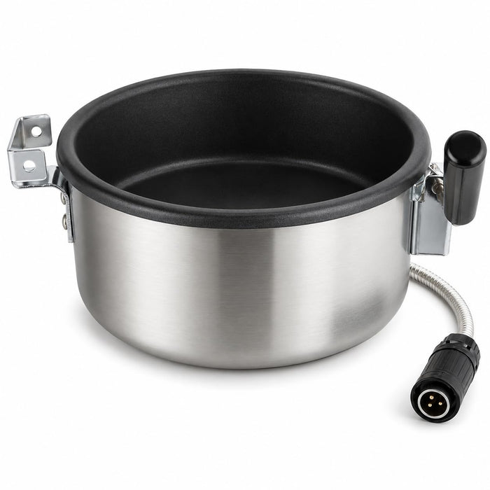 Glownary 8 oz. Popcorn Kettle for PM30R, Stainless Steel, ETL Listed, 8.25 Inch Diameter