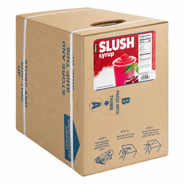 Glownary Cherry Slushy Syrup, 5 Gallon Bag in Box, 5:1 Concentrate, Gluten-Free, Made in America