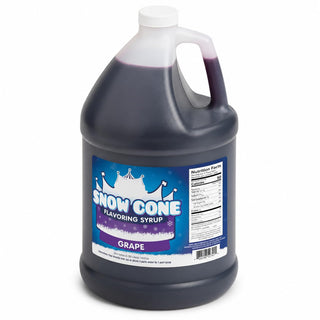 Glownary Grape Snow Cone Syrup, 1 Gallon, Gluten-Free, 4 Pack Case
