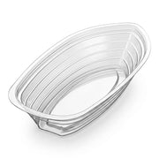 Glownary Clear Plastic Banana Split Boat, 12 oz., Oval, Recyclable, 9x4.625x1.5 Inches, 125 Pack