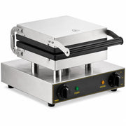 Glownary WBS46 Brussels Style Waffle Maker with Timer, Electric, 1500W, 120V, Non-Stick Aluminum Grids, 4x6 Inch