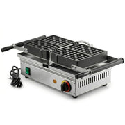 Glownary WBS180 Belgian Waffle Maker, Brussels/Liege Style, 1500W, 120V, Non-Stick Aluminum Grids, 4x6 Inch Rectangle