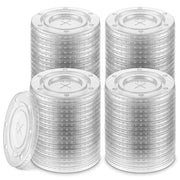 Glownary Clear Cold Cup Flat Lid with Straw Slot, 12-22 oz, Polypropylene, 3 1/2 Inches, 1000 Count