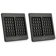 Glownary Brussels Style Waffle Iron Replacement Grid for WBS46, 9 3/4 x 9 3/4 x 1 1/4 Inch, 2/Set