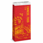 Glownary Chinese Quart Size Insulated Foil Bag, Red and Yellow, Asian Print, 1000 Count, Grease-Resistant