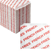 Glownary Small French Fry Bags, 4.5 x 3.5 Inches, Red and White Printed, Grease-Resistant Paper, Microwavable, 2000 Count