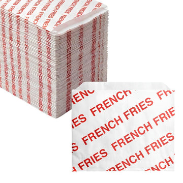 Glownary Small French Fry Bags, 4.5 x 3.5 Inches, Red and White Printed, Grease-Resistant Paper, Microwavable, 2000 Count