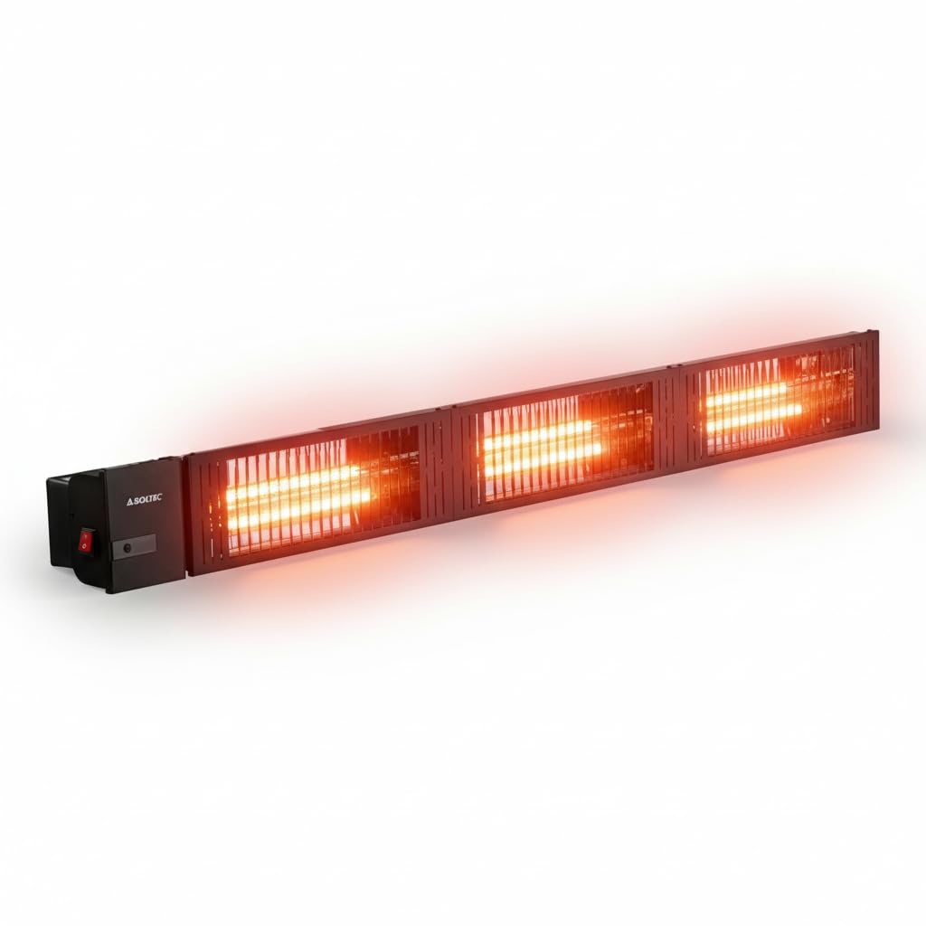 Black Electric Infrared Heater - 208-240V, 4,500W