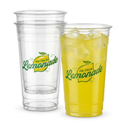 Glownary 24 oz. PET Lemonade Cup, Clear, Round, BPA Free, Recyclable, 600 Count