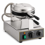 Glownary Non-Stick Single Bubble Waffle Maker with Timer, 1500W, Stainless Steel, Electric, 120V, 8.75x14.56x10.63 Inches