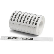 Glownary [2 Pack] White All Access Disposable Wristbands, Dupont™ Tyvek®, 3/4" x 10", 500 Count