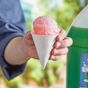Glownary White Paper Cone Cup, 4 oz, Rolled Rim, Disposable, Conical Shape, 5000 Count view 3