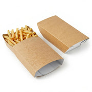 Glownary Kraft Paper Food Sleeves for 3 lb. Trays, Brown, Rectangle, 9 7/8 x 6 x 2 1/4 Inches, 250 Count