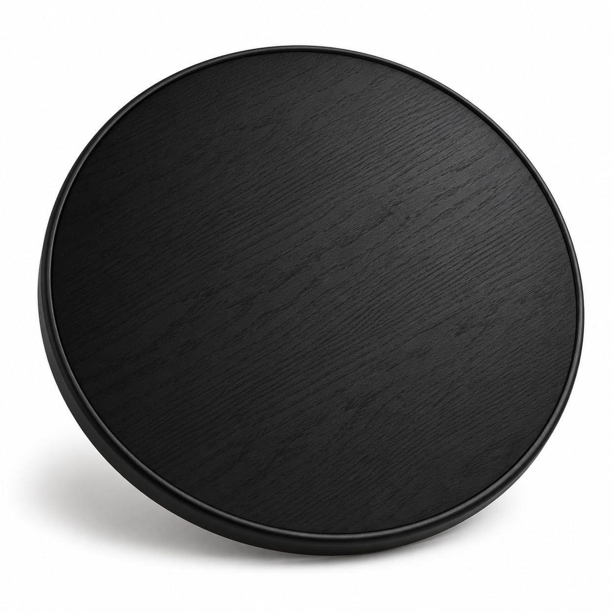 TableTop King 30" Round Table Top, Black Wood Finish, MDF Core, Thermo-Formed PVC, Indoor Use, 1" Thick, Scratch-Resistant