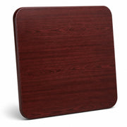 TableTop King 30" x 30" Square Reversible Table Top, Cherry and Black, Laminate, 1 Inch Thick