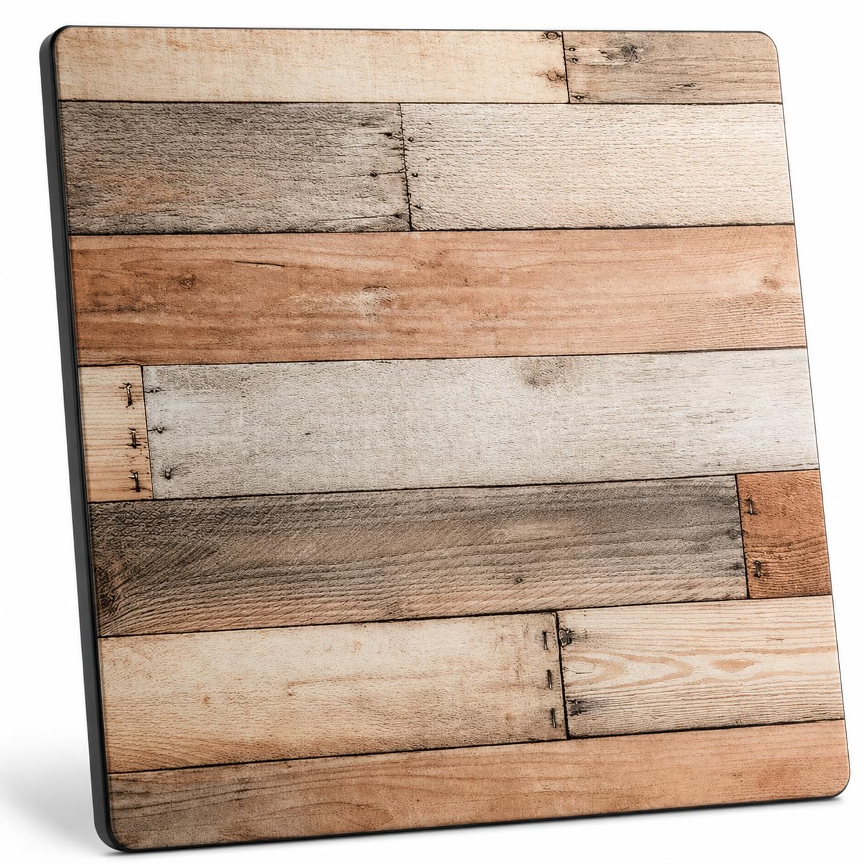 TableTop King Excalibur Square Table Top, 28" x 28", Mixed Plank Finish, Laminate, Weather-Resistant, Indoor/Outdoor
