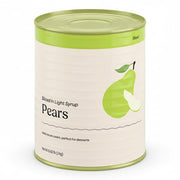 Glownary Sliced Pears in Light Syrup, #10 Can, 106 oz, 6 Pack Case