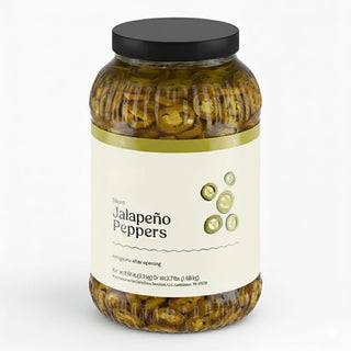 Glownary Jalapeno Slices, Hot Peppers, 1 Gallon, Jarred, 4 per Case