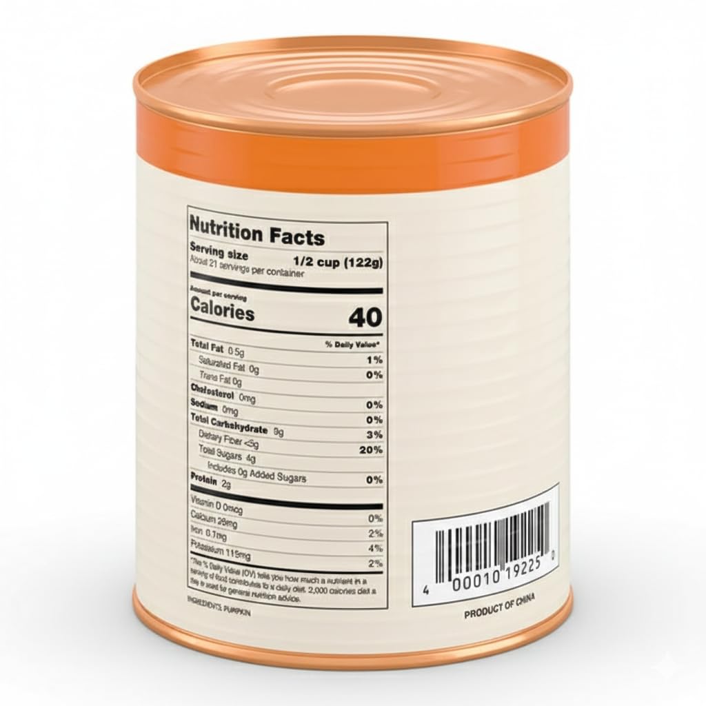Glownary 100% Pure Canned Pumpkin, #10 Can, 6.5 lb, 6 Pack Case, Natural Pie Filling view 2