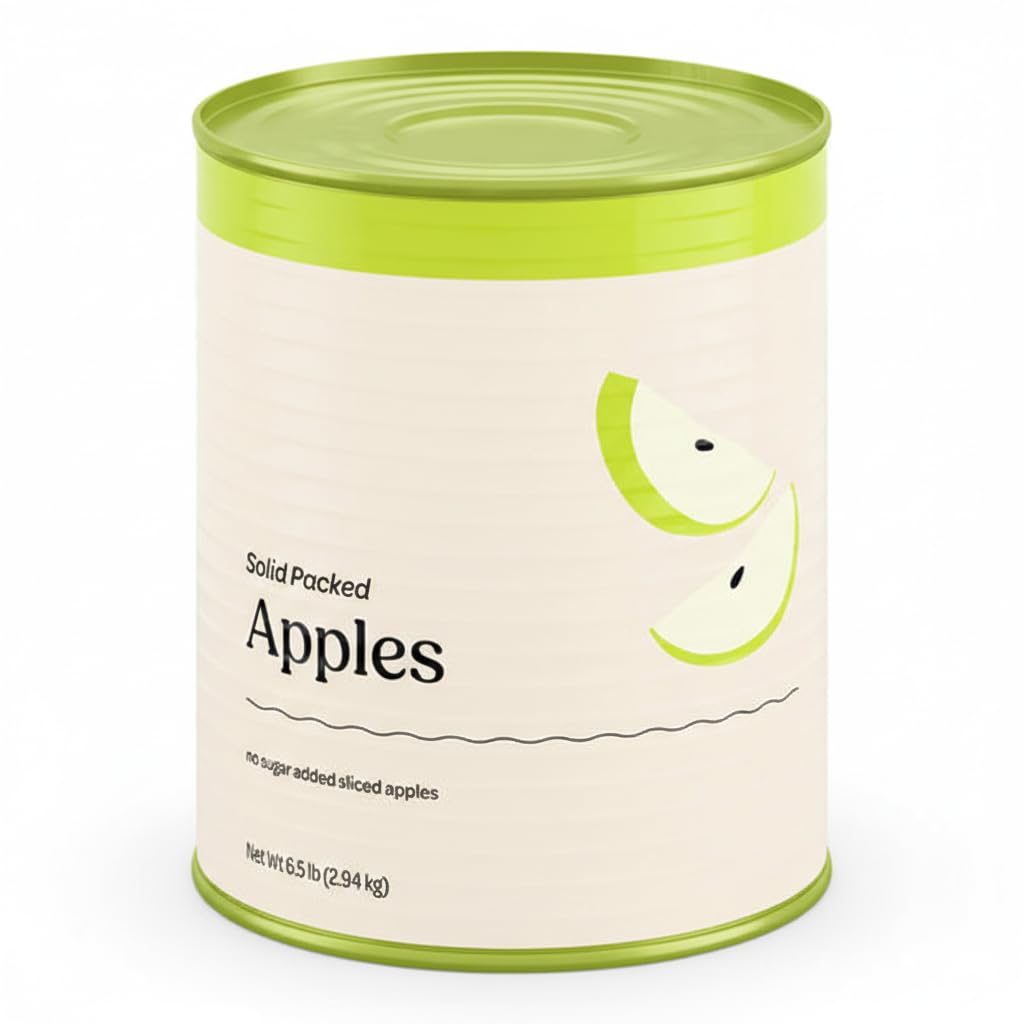Glownary Sliced Apples in Water, #10 Can, 96 oz, 6 Pack Case