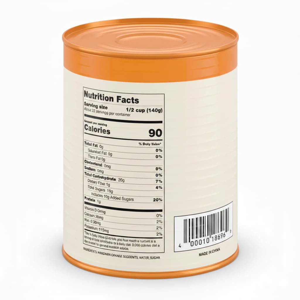 Glownary Whole Mandarin Orange Segments in Light Syrup, #10 Can, 106 oz, 6 Pack Case, Kosher view 2