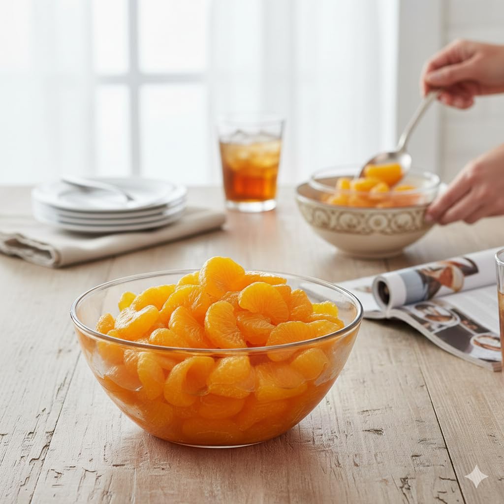 Glownary Whole Mandarin Orange Segments in Light Syrup, #10 Can, 106 oz, 6 Pack Case, Kosher view 3