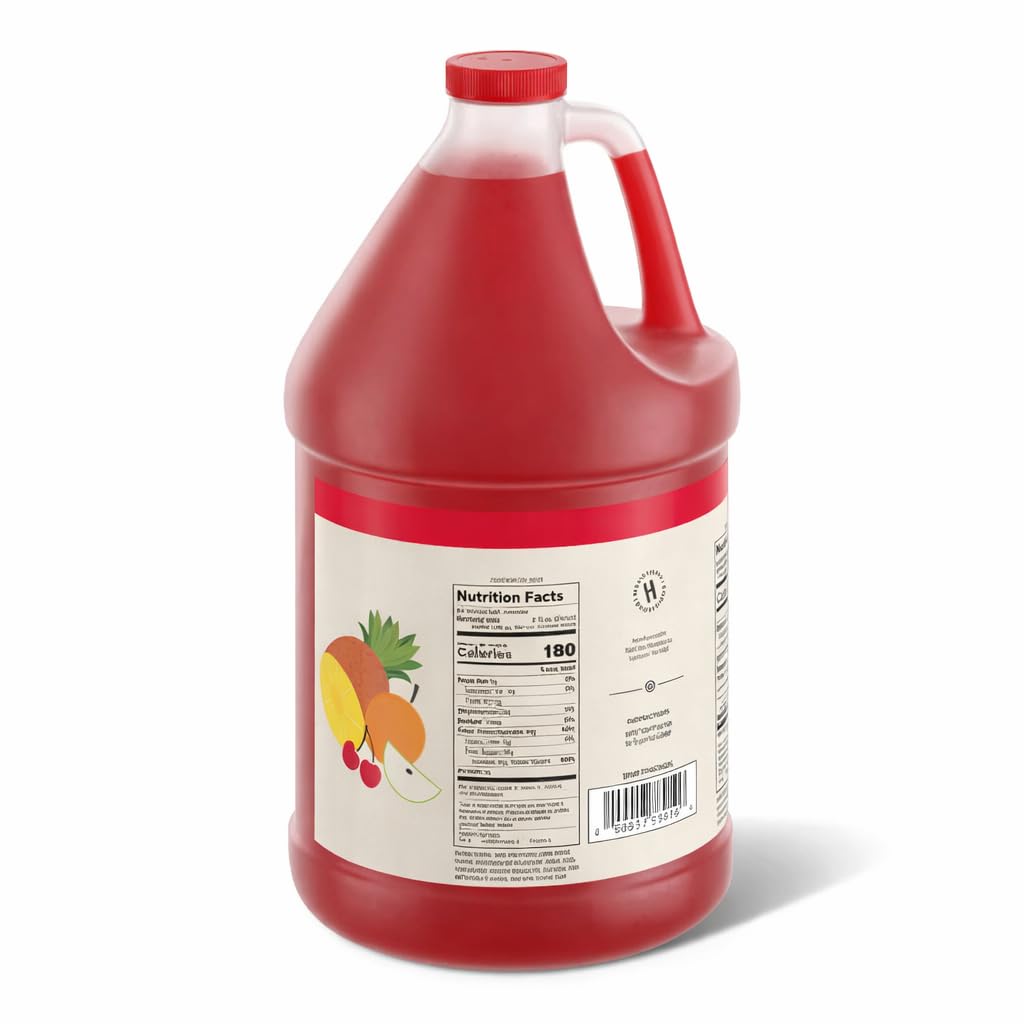 Glownary Fruit Punch Beverage Concentrate, 5:1, 1 Gallon, Caffeine Free, Kosher, 4 Pack view 2