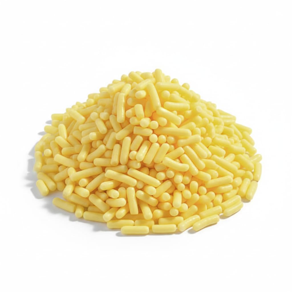 Glownary Yellow Sprinkles, 10 lb., Kosher, Gluten-Free, Dairy-Free, Vegetarian, Bulk Package