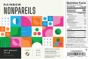 Glownary Rainbow Nonpareils, 25 lb., Assorted Colors, Round, Kosher, Gluten-Free, Vegetarian view 2
