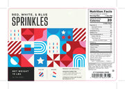 Glownary Red, White, and Blue Sprinkles, Patriotic Theme, 10 lb., Kosher, Gluten-Free, Vegetarian, Bulk Package view 2