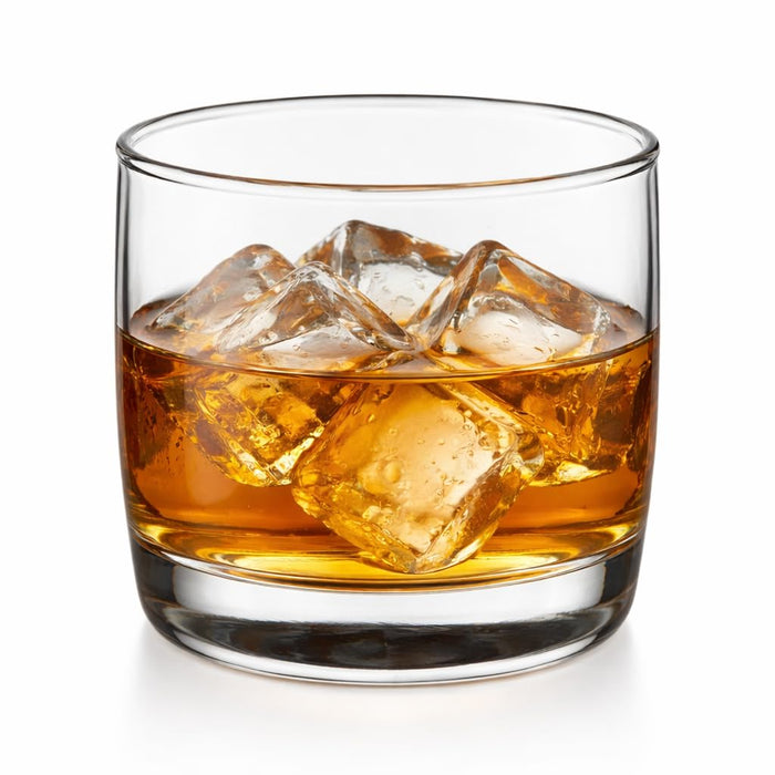 Glownary Convex Rocks Glass, 10 oz, Clear, 12/Case