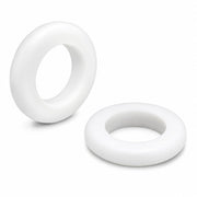 Glownary 2-Piece Rubber Gasket Set for Glass Beverage Dispensers, White, Round, Replacement Parts