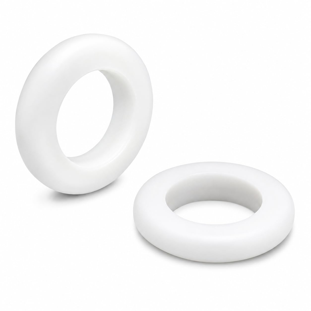 Glownary 2-Piece Rubber Gasket Set for Glass Beverage Dispensers, White, Round, Replacement Parts
