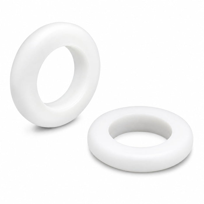 Glownary 2-Piece Rubber Gasket Set for Glass Beverage Dispensers, White, Round, Replacement Parts