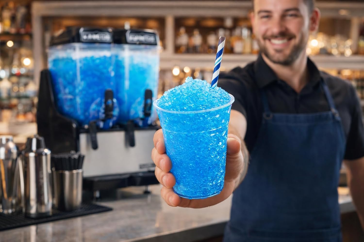 Slushy Mix Concentrate 1 Gallon – 5:1 Frozen Drink Syrup for Slushie, Granita & Snow Cone Machines – High Yield (48 Servings) – Gluten Free – Commercial Beverage Mix – Made in USA (4/Case, Blue Raspberry) view 5