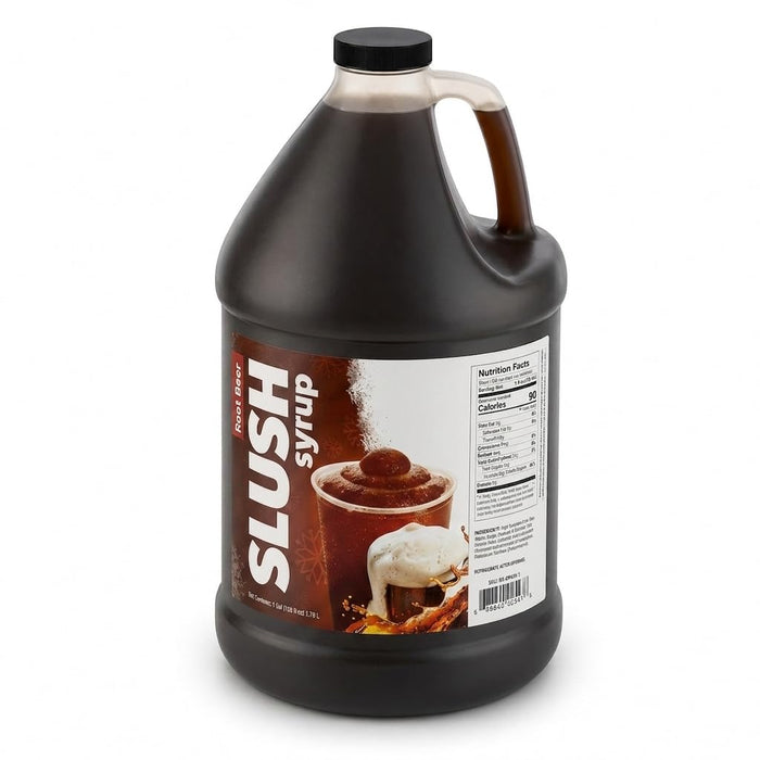 Slushy Mix Concentrate 1 Gallon – 5:1 Frozen Drink Syrup for Slushie, Granita & Snow Cone Machines – High Yield (48 Servings) – Gluten Free – Commercial Beverage Mix – Made in USA (Each, Root Beer)