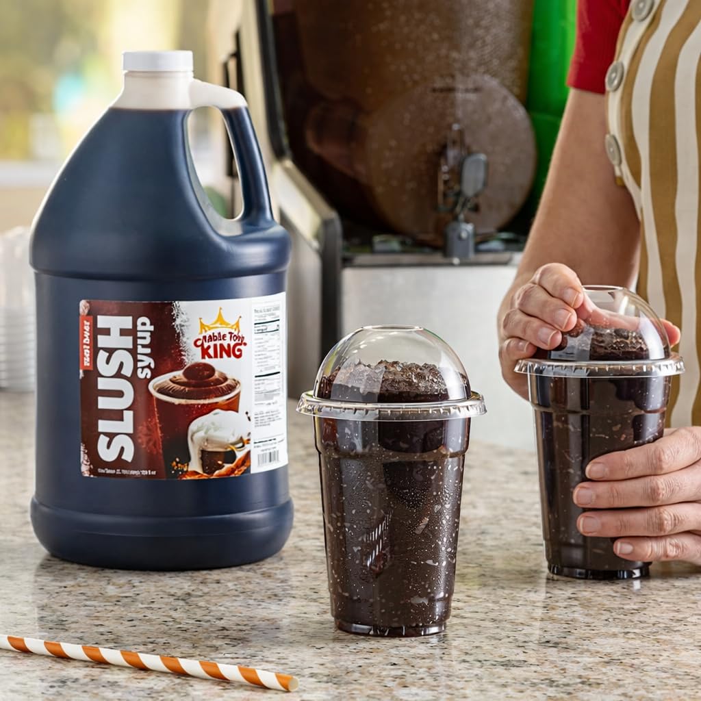 Slushy Mix Concentrate 1 Gallon – 5:1 Frozen Drink Syrup for Slushie, Granita & Snow Cone Machines – High Yield (48 Servings) – Gluten Free – Commercial Beverage Mix – Made in USA (4/Case, Root Beer) view 2