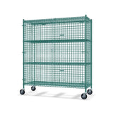 Glownary NSF Mobile Wire Security Cage Kit, 70 Inch (Green, 24" x 60", Mobile)