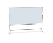 Magnetic Whiteboard with Aluminum Frame, Double-Sided, Mobile Stand, Locking Casters, Accessory Tray (White, 96" x 48", Aluminum)