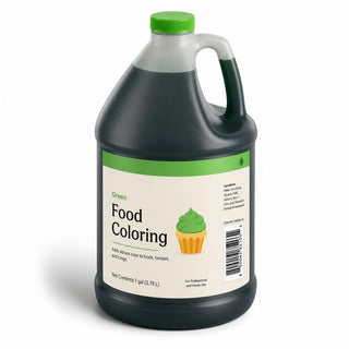 Food Coloring, Liquid, Water-Soluble, Flavorless, Kosher, 1 Gallon (Green, 4/Case)