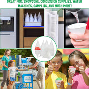 Glownary Harvest 4.5 oz White Rolled Rim Paper Cone Cups, Disposable Eco-Friendly Water & Snow Cone Cups, No PFAS Added, Durable Paper Construction, 5,000 Count Case view 6