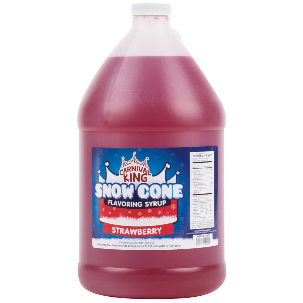 Snow Cone Syrup, Flavored Syrup for Snow Cones and Shaved Ice (Strawberry, Each)