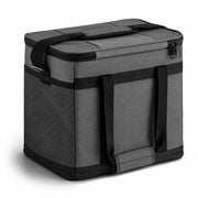 Insulated Nylon Cooler Bag, Green, 40-Can Capacity, Zipper Closure, ID Window, Collapsible, for Catering and Delivery, 15.5x13x14 Inch (Black, Small) view 2