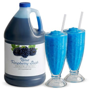 Slushy Concentrate Syrup, 4.5:1 Dilution Ratio, 1 Gallon, Non-Carbonated, Made in America, for Slushy and Granita Machines (Each, Blue Raspberry)