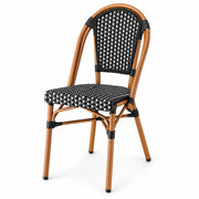 Glownary Bistro Outdoor Barstool (Black and White Checkered, Chair, Without Arms)