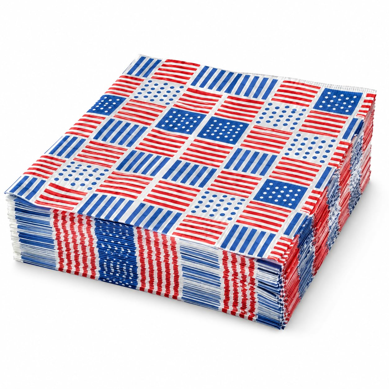 2-Ply Paper Cocktail Napkin, Beverage Napkin, 1000 Count per Case (Patriotic, Beverage/Cocktail Napkin)